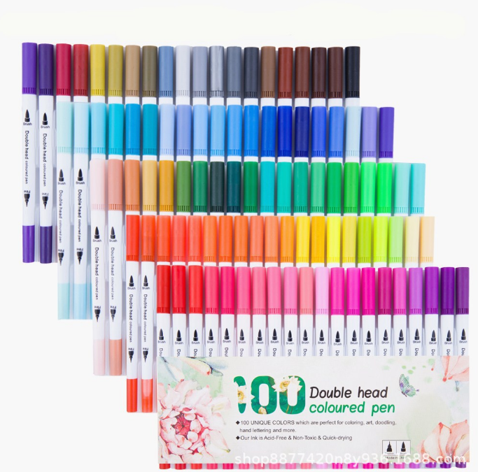 Набор акварельных двухсторонних маркеров 120 шт (1 шт)